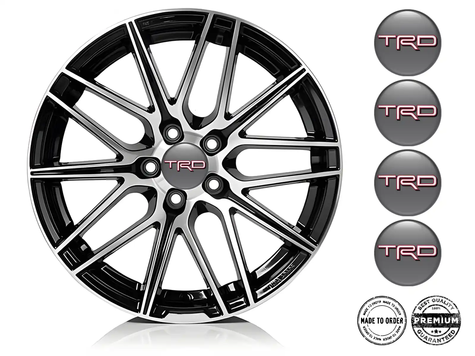 Toyota TRD Pegatinas Bombadas Tuning Vector Flujo Radiante